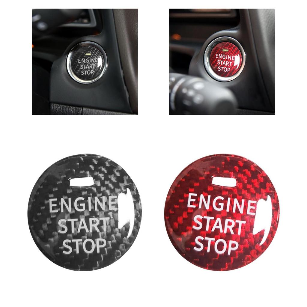 Automobile Carbon Fiber Engine Start Button Overlay Cover Trim Interior Decor for Mazda CX5 CX9 MX5 Mazda 6 Mazda 3