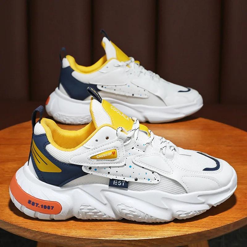 Men's Sneakers2024 Outdoor Comfort Platform Shoes Autumn New Mesh Men's Fashion Casual Breathable Sports Shoes Tenis Masculino