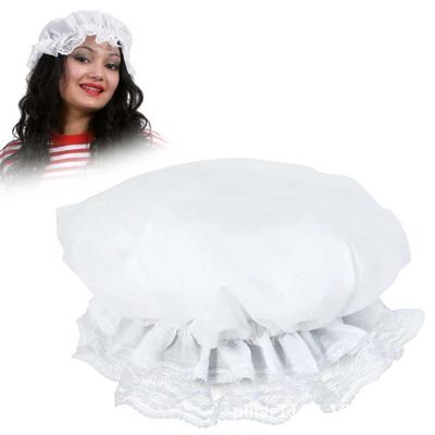 Maid Bonnet Giant Baby Ruffled Brim Delicate Lace for Women Lady Halloween Cosplay Headwear Accessory