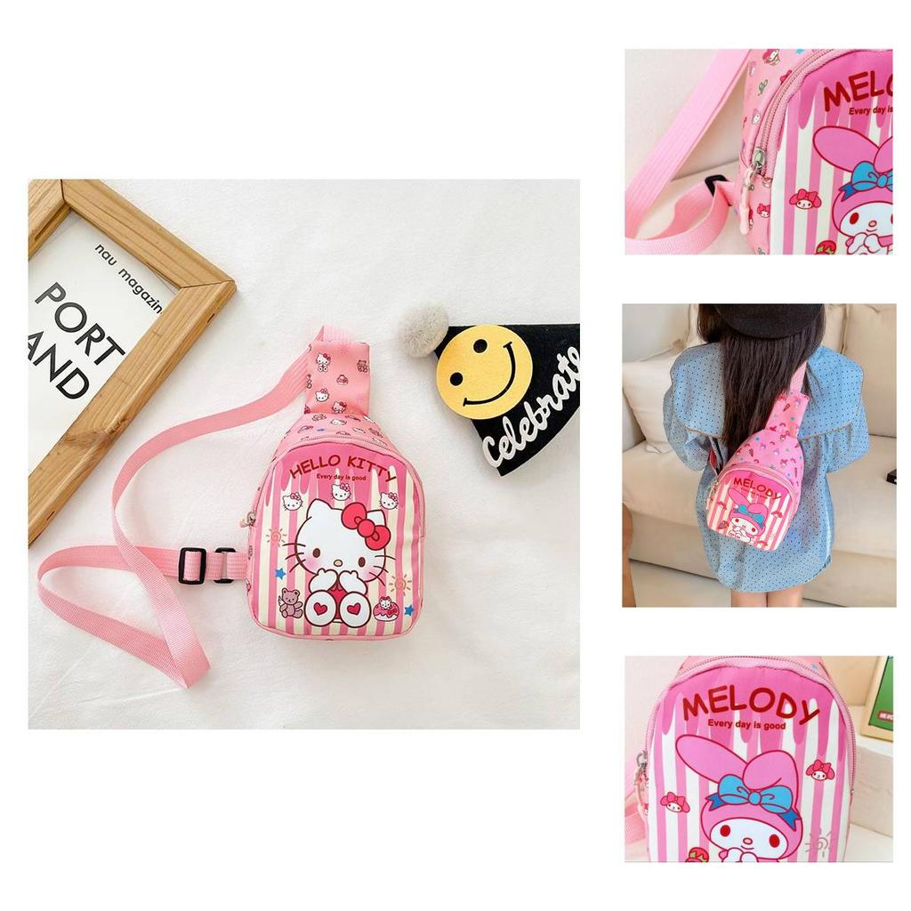 Stylish Cartoon Printed Children's Chest Bag For Casual Outings