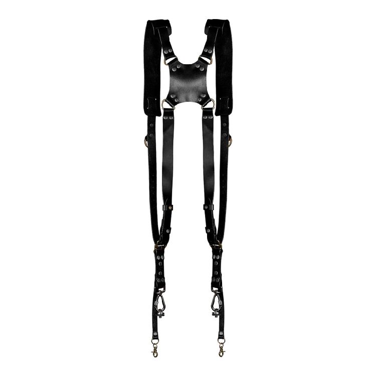 

Suspenders for Men Women Camera Strap Vintage Leather Adjustable Belt Strap чёрный