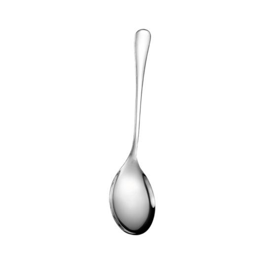 Stainless Steel Serving Spoon with Long Handle Polished Rust-Proof Deep Head Soup Rice Spoon Dishwasher Safe Utensil for Home Restaurant Buffet