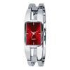 Women's Watch Rectangular Dial Skeleton Band Alloy Stainless Steel Watches Elegant Delicate Quartz Wristwatches Reloj De Mujer