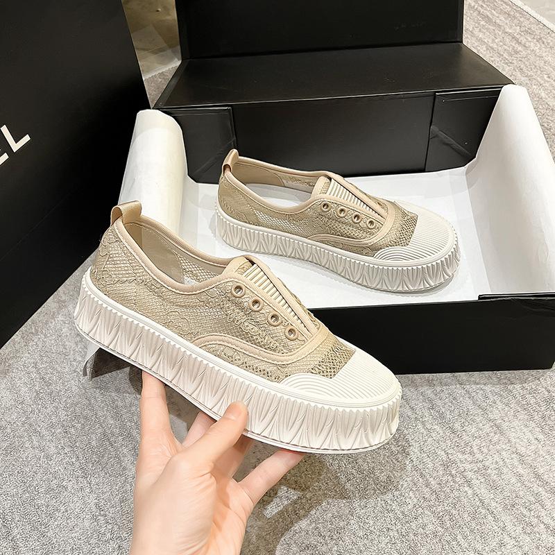 Autunno Estate Nuove Scarpe da Pescatore Casual Sportive Multiuso con Fondo Spesso e Punta Tonda Donna