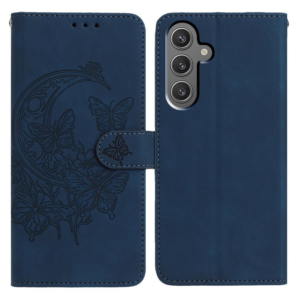 For Samsung Galaxy A36 5G Case Butterfly Flower Imprinted PU Leather Wallet Stand Phone Cover