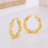 European and American High-end 11K Gold-plated Large Circle Earrings, Personalized Twist Twist Wire Earrings, Earrings Are Not Easy To Fade