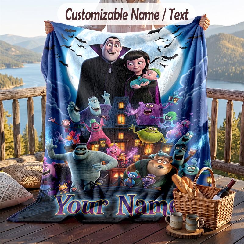 Individualaus teksto flanelės pledas, lengvas, jaukus lovos, sofos pledas Hotel Transylvania