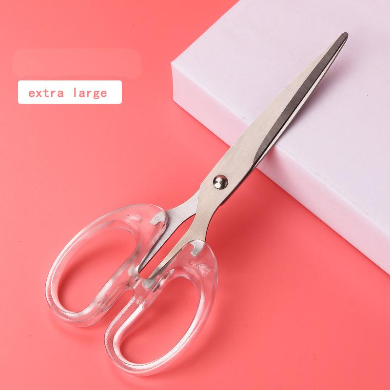 Professional Tailor Crystal Transparent Scissors Stainless Steel Sewing Scissors Embroidery Scissors Tools Office Scissors