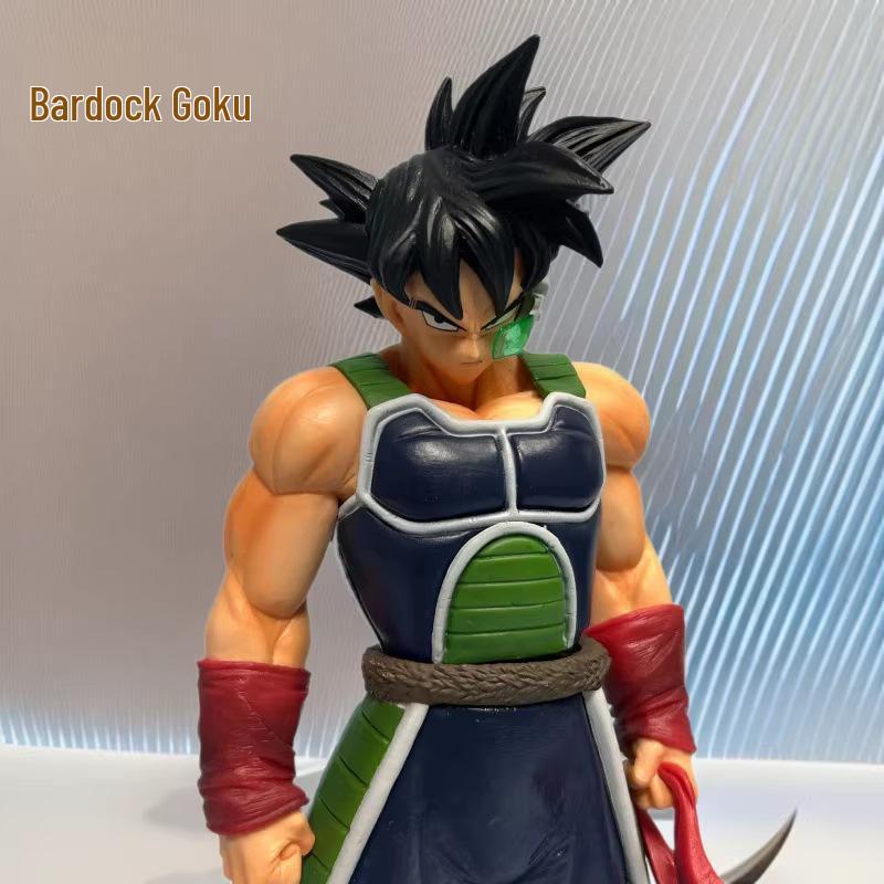 Super Saiyan Bardock & Black-Haired Goku Standing Pose Manga Color Model Ornament