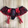Double-Layer Lace Puff Mini Skirt Women Sexy Transparent Panties Collocation Hose Garter Suspender Belt For Stockings
