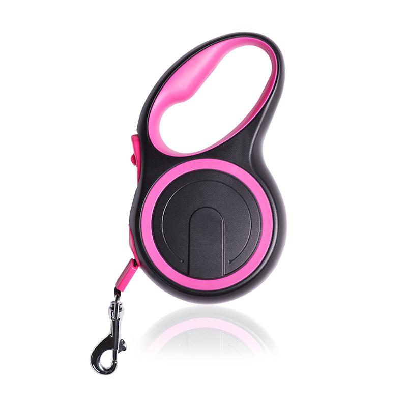 

Premium Rope High Quality Powerful Large Dog Collar Traction Rope Durable Nylon Retractable Dog and Cat Collar with Automatic Retractable Traction 3m - 15 kg рожевий