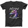 Apenas Uma Garota Que Ama Dragões - Camiseta com Arte de Dragão Fofo em Aquarela NDSP Feminina Masculina Regata Moletom Capuz 277 Preto