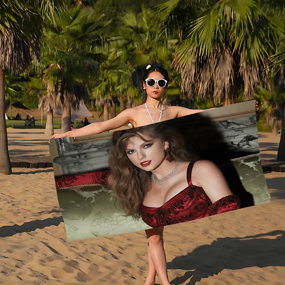 T-Taylor-SwiftS Singer Microfiber Blanket Quick Drying Beach Towels Oversized Printing Super Absorbent Pool Towel Blanket