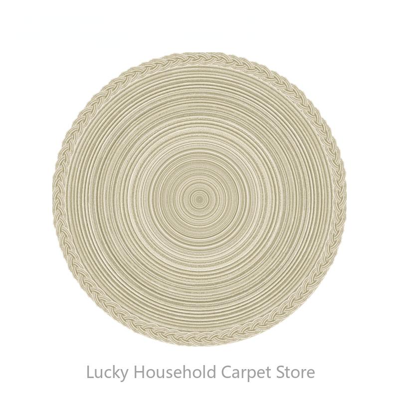 Morocco Round Carpet Lounge Chair Area Rug Soft Non-slip Light Color Living Room Decoration Carpets Washable Cloakroom Floor Mat