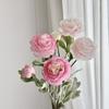Color 3 Heads Artificial Flowers Silk Peony Bouquet DIY Party Wedding Decorations Fake Flower Plants Home Flower Arrangement