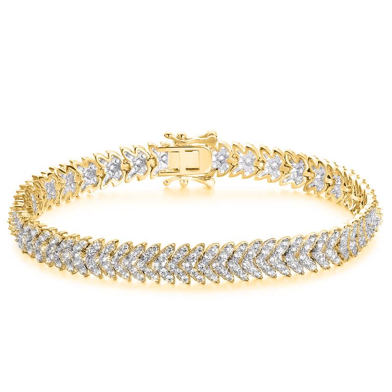 New Tennis Chain Fashionable Versatile Niche Sparkling Zircon Bracelet Temperament Hand Jewelry