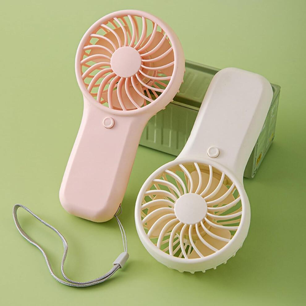 Handventilator mit starkem Luftstrom - Batteriebetriebener, taschengroßer Reise-Kühl-Handventilator in Grün für den Außen- und Büroeinsatz