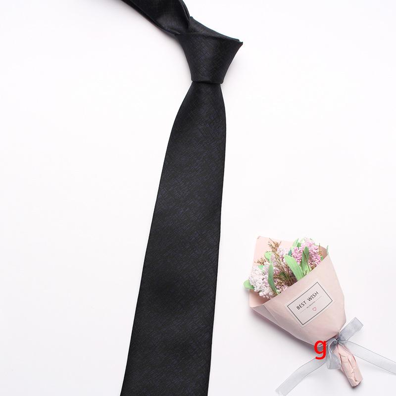 Navy Blue Series Oblique Striped Tie Men'S Business Flower 8Cm Polyester Silk Tie
