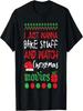 I Just Want To Bake Stuff And Watch Christmas Movies Xmas T-Shirt
