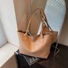 Geflochtenes Muster Prägung Große Kapazität Retro Sommer Neu Lässig Einfarbige Textur Schulter Tragbar Damen Tasche