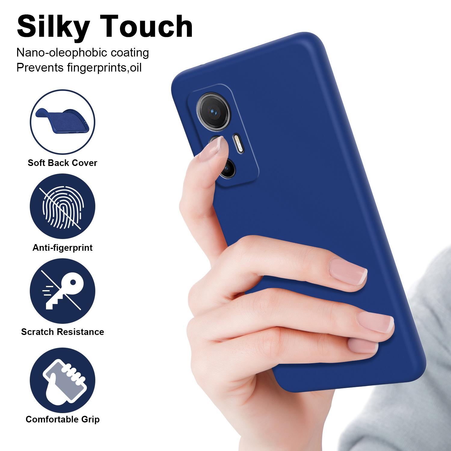 

For Xiaomi 12 Lite 5G Rubberized TPU Phone Case Fiber Lining 2.2mm Thickness Phone Cover Purple
