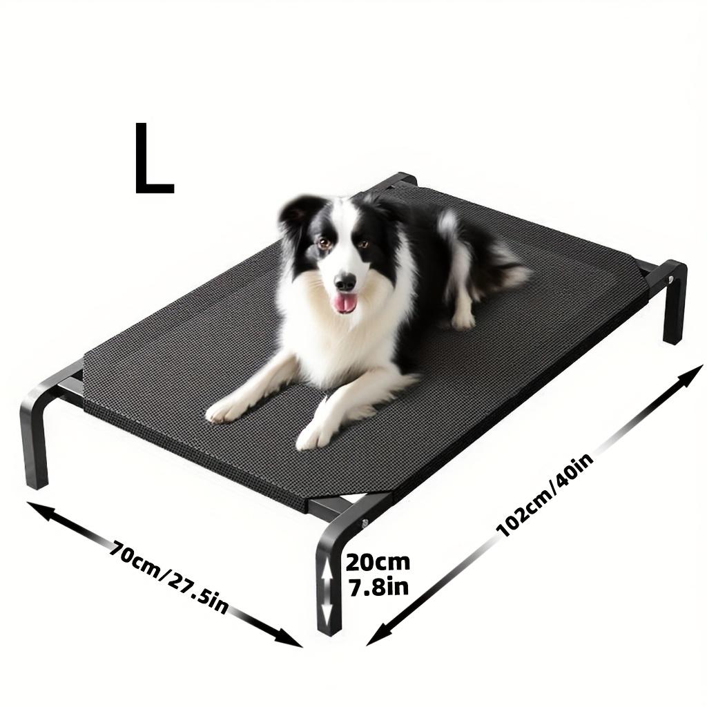Portable Foldable Dog Bed - Moisture-Resistant Polyester Pet Bed with Removable Cover, All-Season Comfort - Easy Assembly Indoor/Outdoor Use