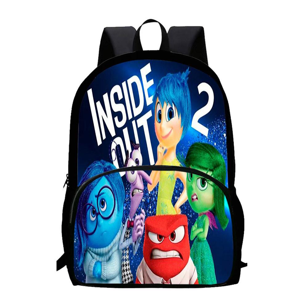 Inside Out 2 Student Backpack Large Capacity Oxford Cloth School Bag Unisex