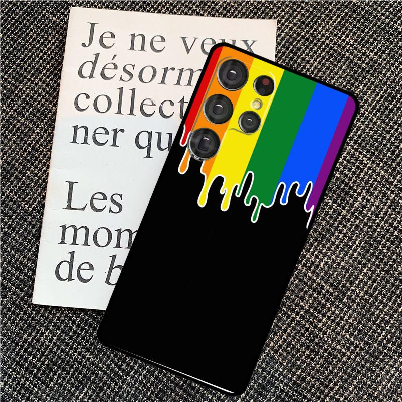 Gay Pride Rainbow Flag Case For Samsung Galaxy S25 Ultra S21 S22 S23 S24 Ultra S9 S10 S20 Plus S25 FE Back Cover