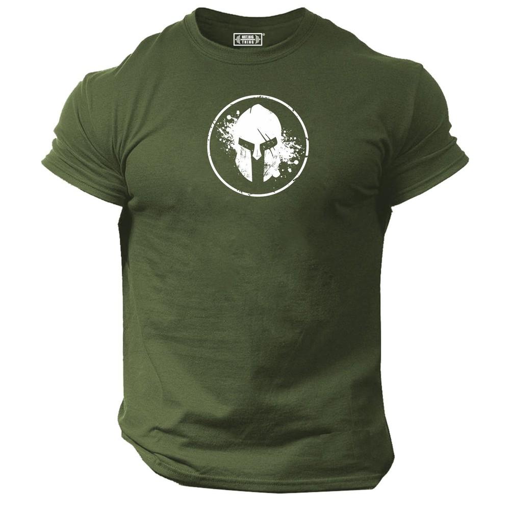 Blood Spartan T Shirt Gym Clothing Bodybuilding Training Workout Boxing Mma Top S