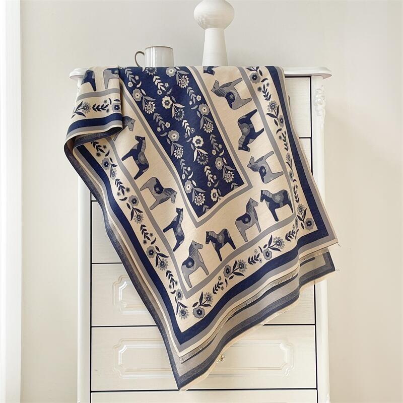 Women S European Style Pony Pattern Thick Warm Versatile Casual Neck Scarf