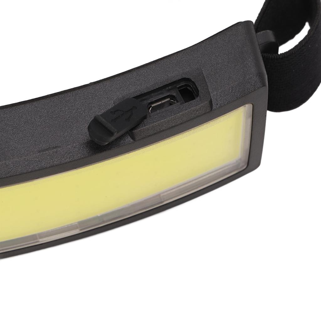 COB Headlamp USB Rechargeable Lightweight High Brightness LED Head Lamp for Fishing Camping Night Riding