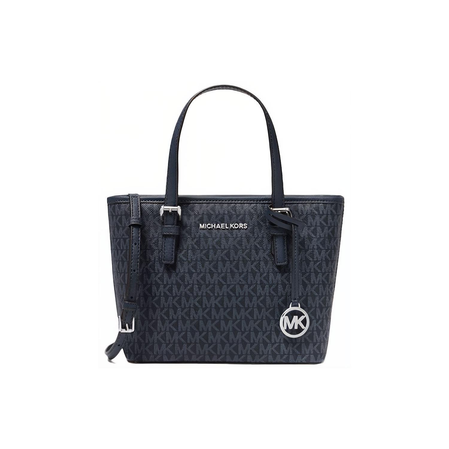 

Michael Kors Jet Set Monogram Vintage Zipper Tote Bag Women Tote Bag Navy-Blue 35T9STVT0B-ADMIRAL Basic Set (Bag+Dust Bag)