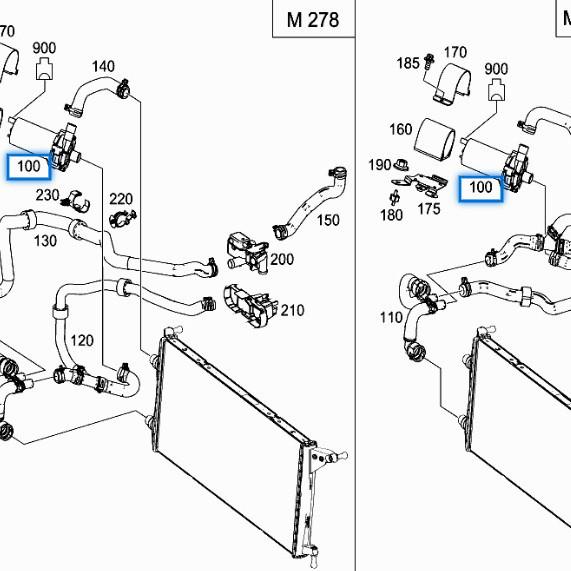 Auxiliary Water Pump for Benz ML/GLE W166