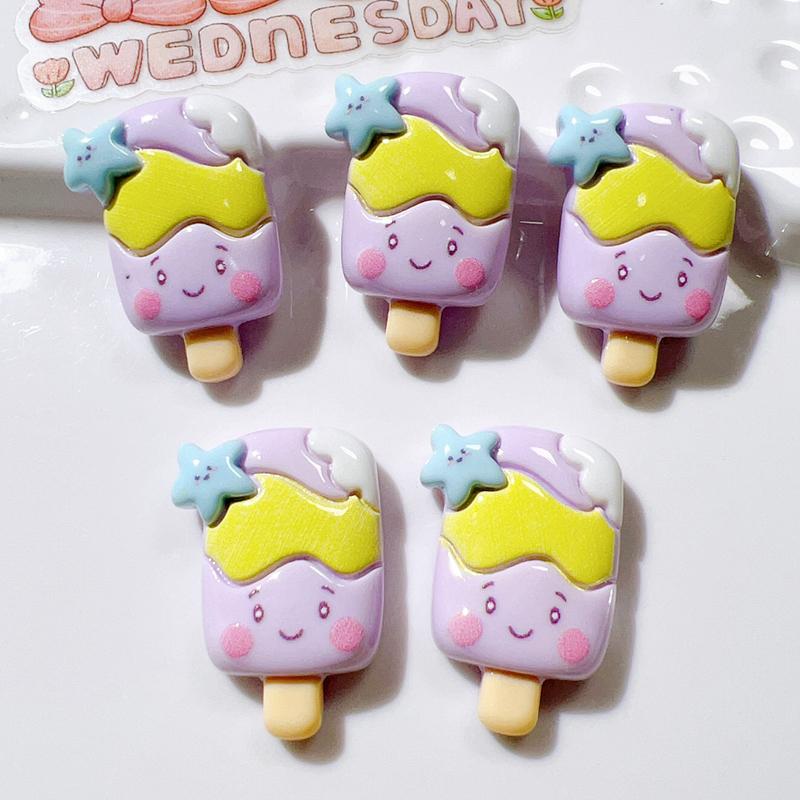 10Pcs Cute Bright Interesting Cartoon Beach Umbrella Slippers Series Resin Scrapbook Diy Jewelry Wedding Hairpin Accessories A94