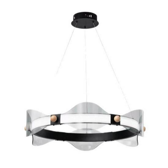 Nordic Minimalist Glass Ring Pendant Light for Living Rooms, Bedrooms, Studies, Showrooms, and Restaurants.