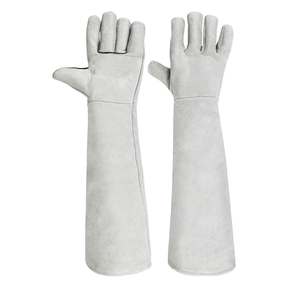 Wada Kogyo Pet Gloves by Dog for and PG2 Gloves, Bite-Resistant [Recommended Trainers] Cats, Dogs, Gardening, Camping, Long, Normal, White,