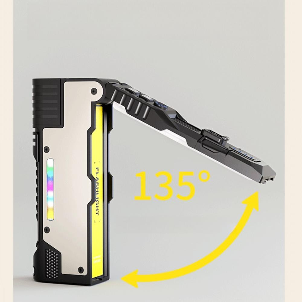Outdoor Essential: M20 Strong light Ultimate Flashlight,3-Light Source Flashlight with Magnetic Base,Articulating Side Light,Type-C Fast Charge