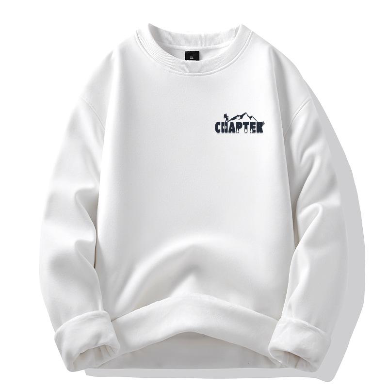 Black padded hooded sweater men's autumn and winter new cotton couple models thickened loose top coat