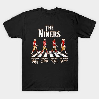 Herren Schwarzes Print-T-Shirt Super Großes T-Shirt The Niners No-Cut Transferpapier Druck Baumwoll-T-Shirt