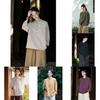 Spring Linen Cotton Womens Shirt With Colorblock Buttons For Vintage Style Casual Wear