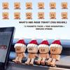 Christmas Shaking Wooden Man, Shaking Wooden Man Figurine With 12PCS Magnetic Expressions, Charming Little Wood Figure