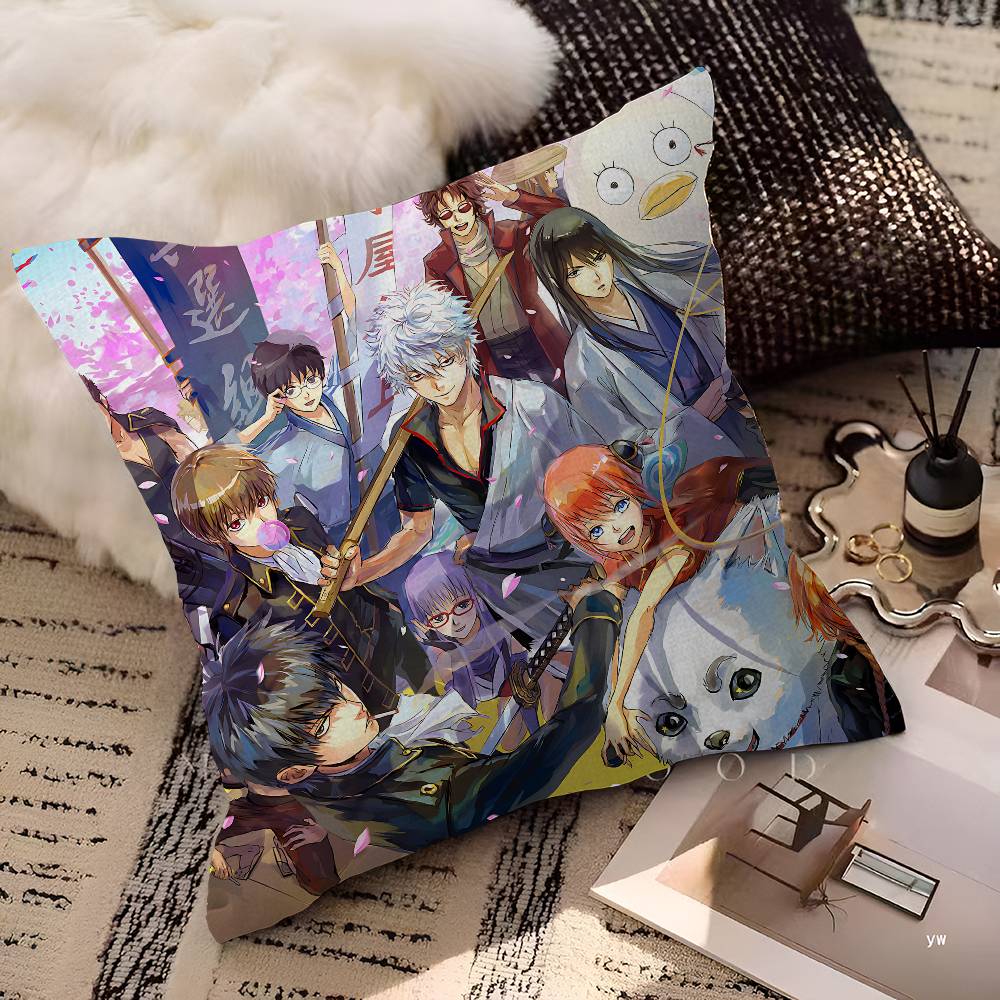 Japanese Anime Gintama Pillow Gift Home Office Decoration Pillow Bedroom Sofa Car Cushion Coverpillow Case