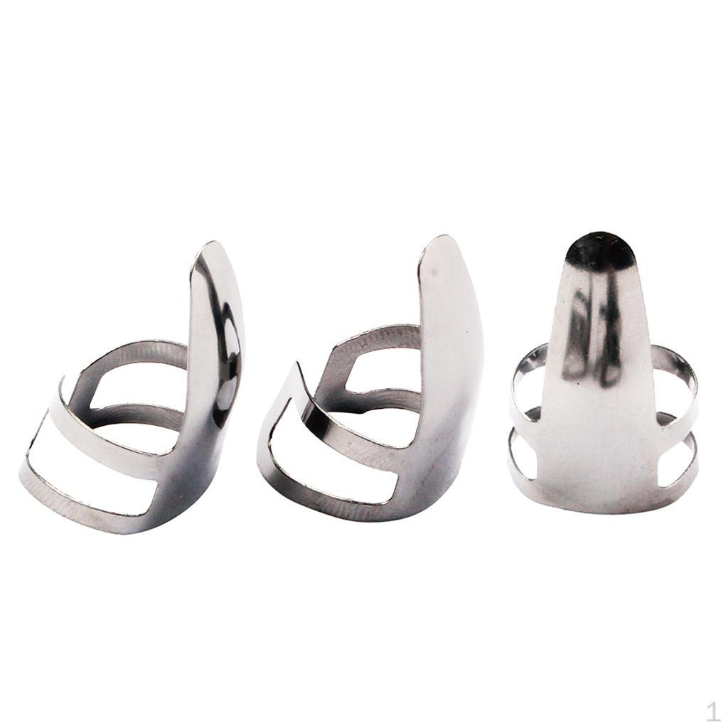 

3 шт. Медиаторы на палец для гитары, слайд из нержавеющей стали для банджо, укулеле