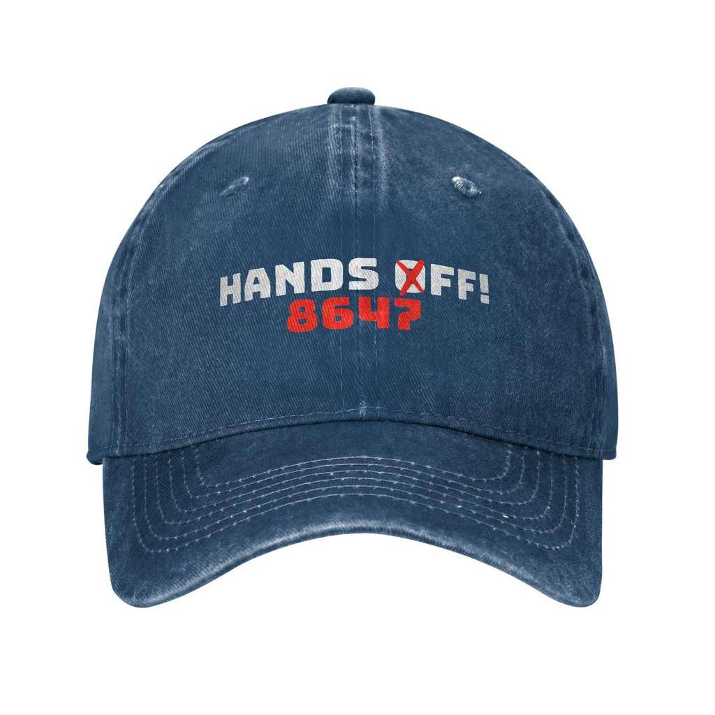Hands Off Social Security And Medicare Baseball Caps Vintage Distressed Denim Quote 8647 Snapback Outdoor Running Adjustable Hat