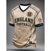 Edition England Fans Football Training T-Shirt - 3D Digital Printing - Comfortable and Breathable - Family Clothing