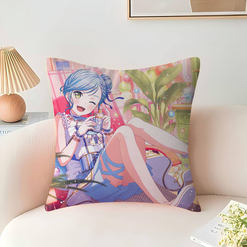 BanG Dream-Hikawa Hina Pillow Anime Pillow Sofa Bed Head Pillow Cover Cushion Cover 45x45 Cm Fashion
