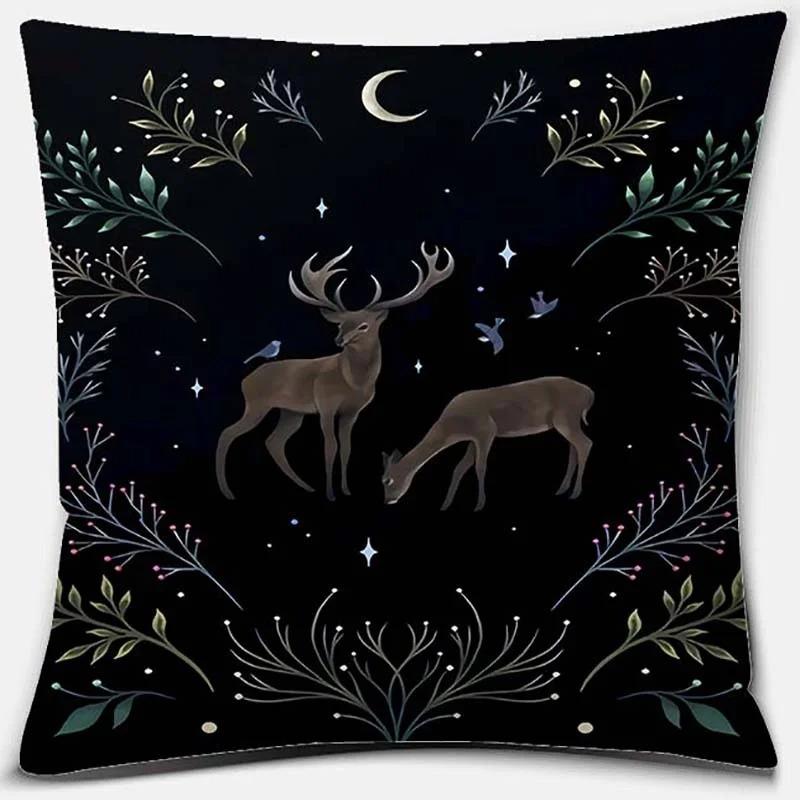 Moon and Star Pattern Pillowcase Office Living Room Home Pillowcase Car Ornaments