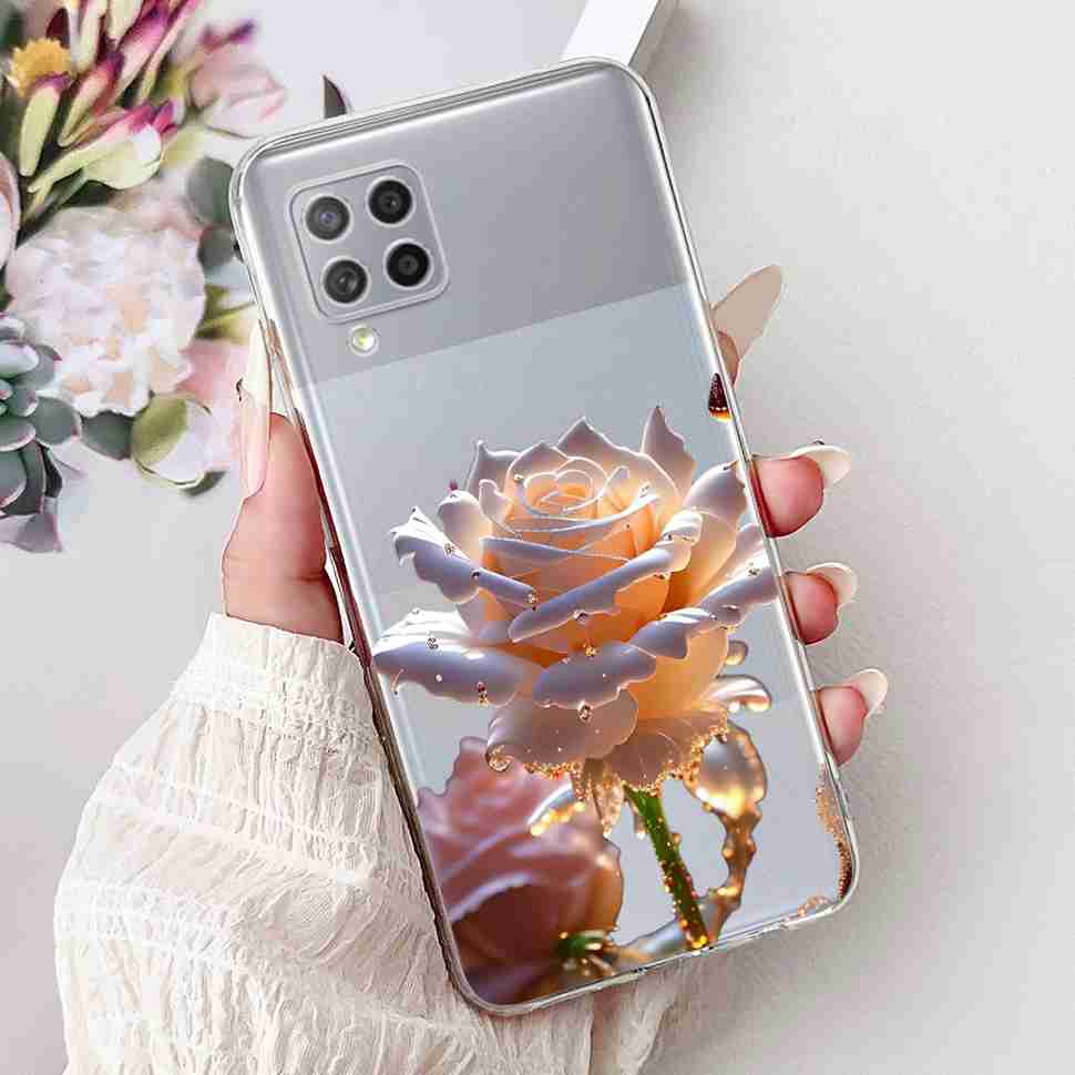 For Samsung Galaxy A42 5G Case Popular Pattern Flowers Soft Silicone TPU Cover For Samsung a42 A42 6.6" SM-A426B Fashion Shell