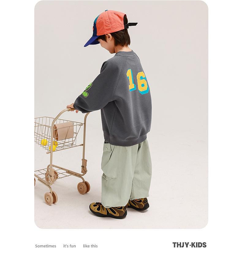 Boys' Autumn 2025 Long Sleeve Casual Sweatshirt