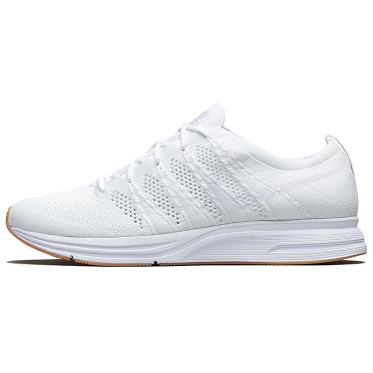 

Кроссовки Nike Flyknit Trainer Белые с подошвой цвета жевательной резинки(AH8396-102) 36